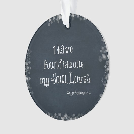 私は私の魂が聖書の聖句を愛しているのを見つけた オーナメント (正面)