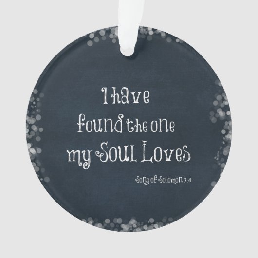 私は私の魂が聖書の聖句を愛しているのを見つけた オーナメント (正面)