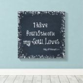 私は私の魂が聖書の聖句を愛しているのを見つけた キャンバスプリント (インサイチュ (ウッドフロア))