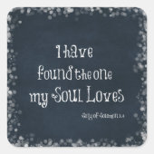私は私の魂が聖書の聖句を愛しているのを見つけた スクエアシール (正面)