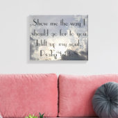 私は私の魂の聖書の詩の包まれたキャンバスを持ち上げる キャンバスプリント (インサイチュ (リビング))