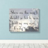 私は私の魂の聖書の詩の包まれたキャンバスを持ち上げる キャンバスプリント (インサイチュ (ウッドフロア))