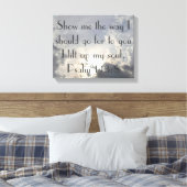 私は私の魂の聖書の詩の包まれたキャンバスを持ち上げる キャンバスプリント (インサイチュ (寝室))