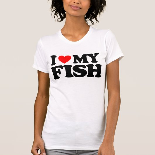 私は私の魚を愛します Tシャツ (正面)