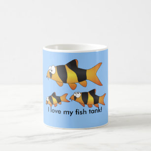 私は私の魚飼育用の水槽のおもしろいなピエロのloachのマグを愛します コーヒーマグカップ
