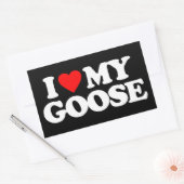 私は私の鵞鳥が大好き 長方形シール (封筒)