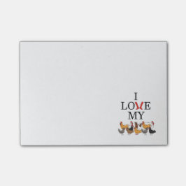 私は私の鶏のポスト・イットを愛します ポストイット