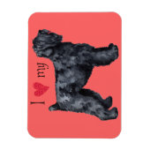 私は私の黒いテリアが大好ロシアのき マグネット (縦)