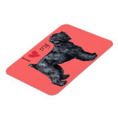 私は私の黒いテリアが大好ロシアのき マグネット (左側)