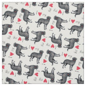 私は私の黒い実験室を愛します ファブリック (見本)