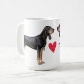 私は私の黒とタンの犬が大好き コーヒーマグカップ (正面左)