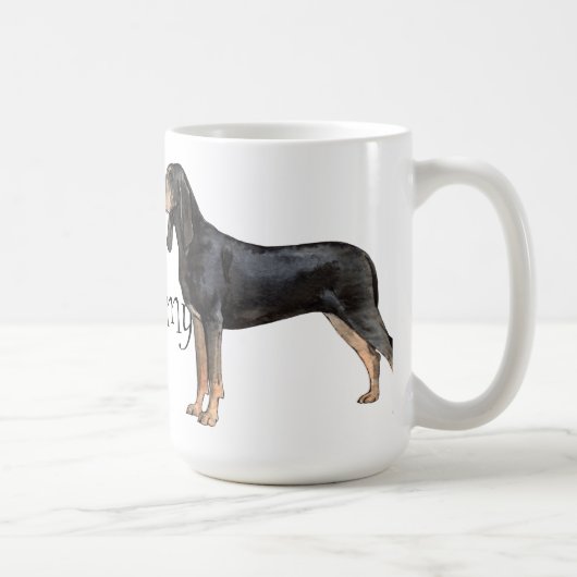 私は私の黒とタンの犬が大好き コーヒーマグカップ (右)