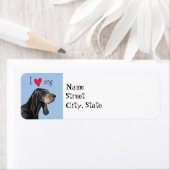 私は私の黒とタンの犬が大好き ラベル (インサイチュ)