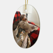 私は私の鼻からの私のつま先に愛します セラミックオーナメント (左)