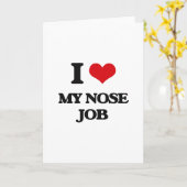 私は私の鼻の整形手術を愛します カード (黄色い花)