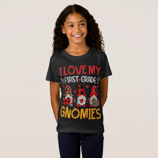 私は私の1年生のグノーミーのバレンタインデーおもしろいンの聞くのが大好き Tシャツ (正面フル)