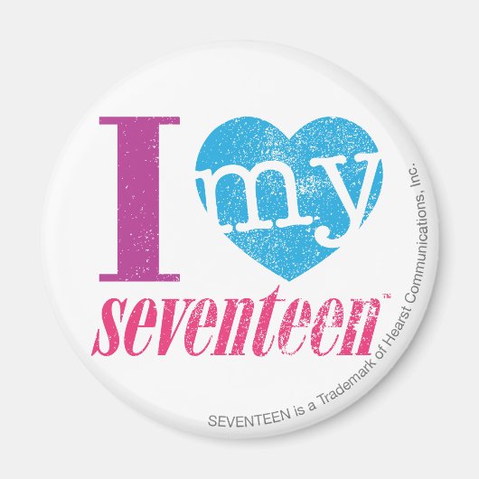 私は私の17アクアが大好き マグネット (正面)