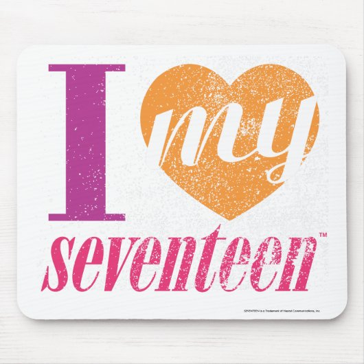 私は私の17オレンジを愛します マウスパッド (正面)