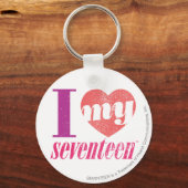 私は私の17ピンクが大好き キーホルダー (正面)