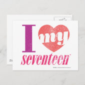 私は私の17ピンクが大好き ポストカード (正面/裏面)