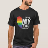 私は私の2つのアンクレス家族のマッチングLgbtqゲイユニファイ Tシャツ (正面)
