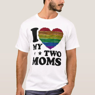 私は私の2つのママTee LGBTゲイレズビアンが大好き Tシャツ