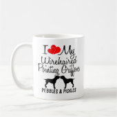 私は私の2つの金髪のポインティンググリフォンが大好き マグカップ (左)