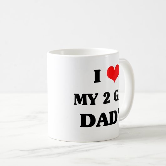 私は私の2人のゲイのパパを愛します コーヒーマグカップ (正面右)
