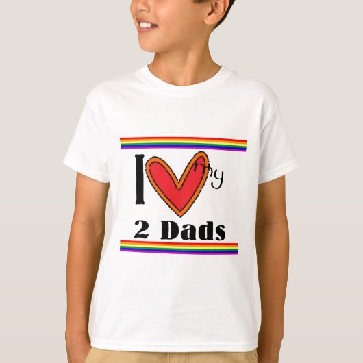 私は私の2人のパパをlove tシャツ (正面)