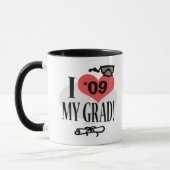 私は私の2009年の卒業生のギアを愛します マグカップ (左)