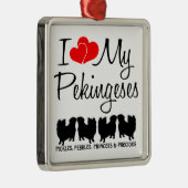 私は私の4つの北京の犬のオーナメント メタルオーナメント (右)