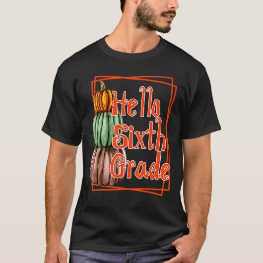 私は私の6年生クラス6年生先生バックTが大好き Tシャツ (正面)