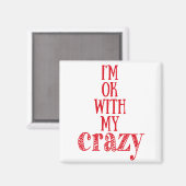 私は私の – 熱狂する引用文スおもしろいクエアマグネット マグネット (正面/裏面)