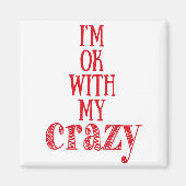 私は私の – 熱狂する引用文スおもしろいクエアマグネット マグネット (正面)