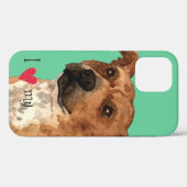 私は私の(犬)スタッフォードブルテリアが大好き Case-Mate iPhoneケース (裏面 (横))