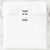 私は私の___ 90sバックステッカーが欲しい ラウンドシール (バッグ)