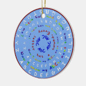 私は私のABCラウンドオーナメントを知っている セラミックオーナメント (左)
