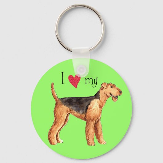 私は私のAiredaleが大好き キーホルダー (正面)