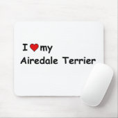 私は私のAiredale Terrierが大好き マウスパッド (マウス)