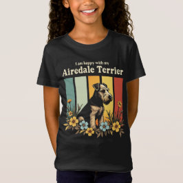 私は私のAiredale Terrierに満足している Tシャツ