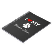 私は私のAiredale Terrier犬のカスタム文字 ノートブック (左側)
