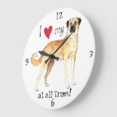 私は私のAnatolian羊飼い犬を愛します ラージ壁時計 (傾斜)