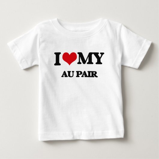 私は私のAuペアが大好き ベビーTシャツ (正面)