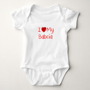 私は私のBabciaの乳幼児のTシャツを愛します ベビーボディスーツ