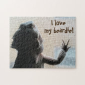 私は私のbeardieのおもしろいの髭があるドラゴンを愛します ジグソーパズル (横)