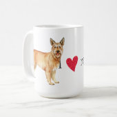 私は私のBerger Picardを愛します コーヒーマグカップ (正面左)