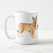 私は私のBerger Picardを愛します コーヒーマグカップ (左)