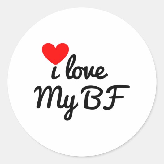 私は私のBFが大好き ラウンドシール (正面)