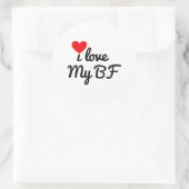 私は私のBFが大好き ラウンドシール (バッグ)