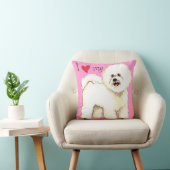 私は私のBichon Friseを愛します クッション (椅子)